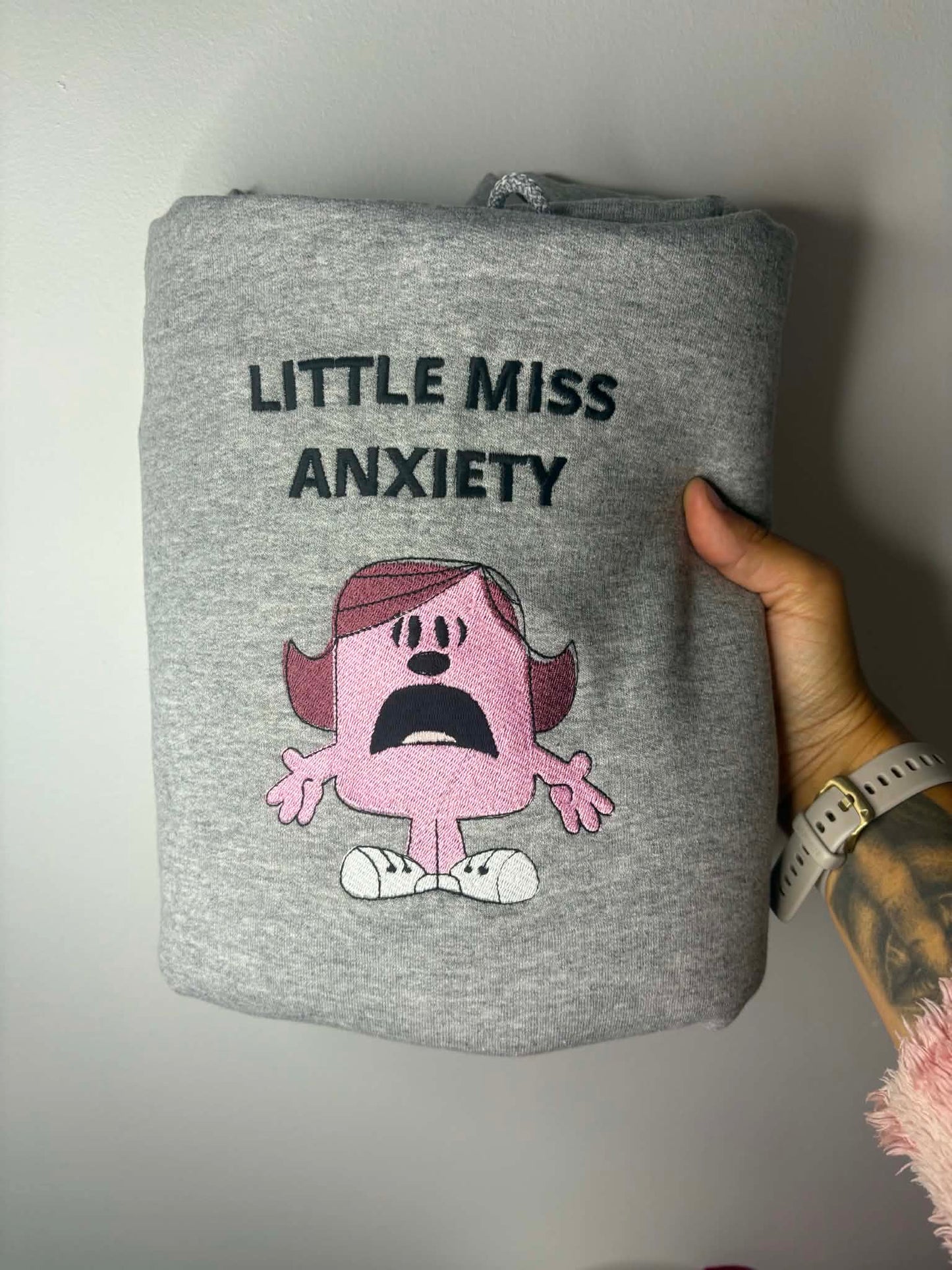 Hoodie Little Miss Anxiety – Gris – 2XL – Imparfait
